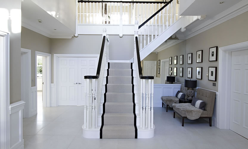 Grey theme entrance hall